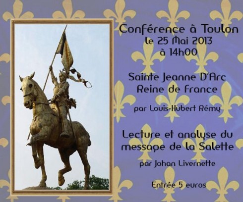 Affiche 25 mai Jeanne d Arc Salette