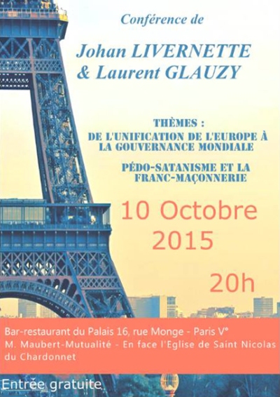 Affiche Paris conférence 10 octobre